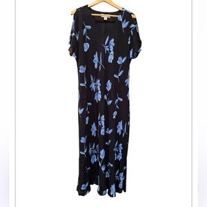 Navy Blue Floral Maxi Dress 18W
